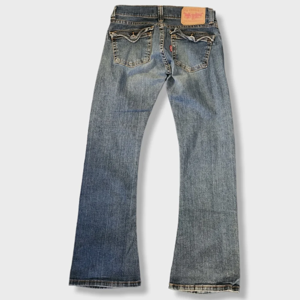 Levis Slouch Flare 527 Medium Wash Jeans Juniors 7M - Picture 3 of 4